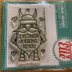 Avery Elle I’ve Taken A Viking To You Clear Stamp New Scrapbooking Card Making